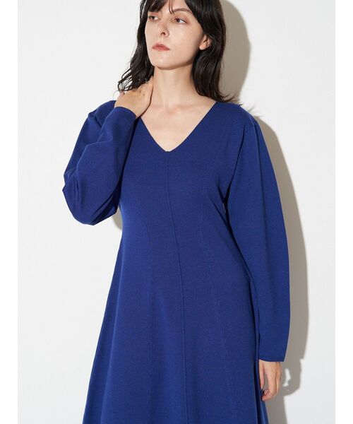 セール】フィット＆フレアニットワンピース（ワンピース）｜ELENDEEK