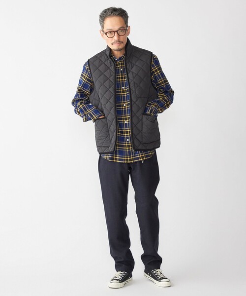 SHIPS（シップス）の「SHIPS:〈手洗い可能〉NETPLUS(R) キルティング スタンド ベスト（ベスト・メンズ・ブラック/チャコールグレー・SMALL/MEDIUM/LARGE/X-LARGE）」の4枚目の写真