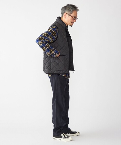 SHIPS（シップス）の「SHIPS:〈手洗い可能〉NETPLUS(R) キルティング スタンド ベスト（ベスト・メンズ・ブラック/チャコールグレー・SMALL/MEDIUM/LARGE/X-LARGE）」の7枚目の写真