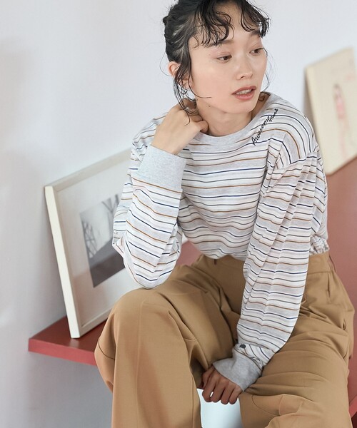 coen(コーエン)の「【再入荷/新色追加】ハートモチーフアソートロンT(WEB限定カラーあり)(Tシャツ/カットソー・レディース・その他1/ダークグレー/その他2/オフホワイト/その他3/その他4/レッド/その他5/その他6/その他7・M/L)」の8枚目の写真