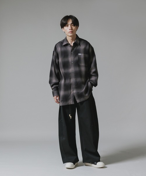 Theater code（シアターコード）の「【26SS再入荷】Beaded Rope Belt Tapered Pants with Slacks Style / ビーズロープベルト付き スラックス風テーパードパンツ（スラックス・メンズ・ブラック/グレー・M/L）」の10枚目の写真