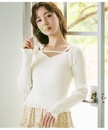 ストリングニットトップス