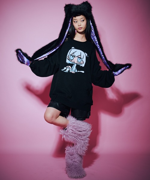 ANNA SUI NYC（アナ スイ エヌ ワイ シー）の「TERAキャットファーマフラー（マフラー・レディース・ブラック・FREE）」の3枚目の写真