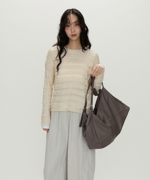 セール】Airy Wave Knit Top / エアリーウェーブニットトップ（ニット