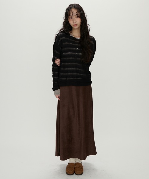 セール】Airy Wave Knit Top / エアリーウェーブニットトップ（ニット