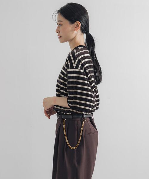 セール】ベロアボーダーカットソー（Tシャツ/カットソー）｜URBAN