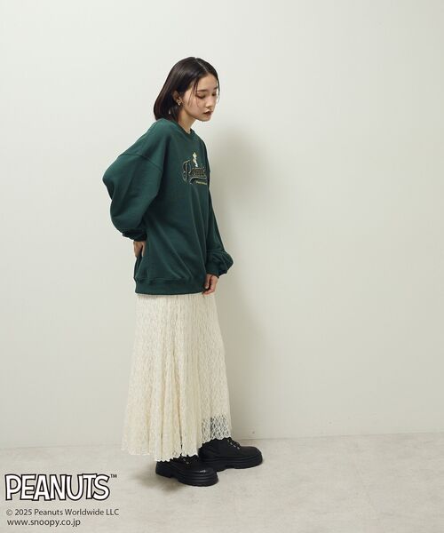 PEANUTS(ピーナッツ)の「■PEANUTS ベースボールスウェット(スウェット・レディース・グリーン・FREE)」の9枚目の写真