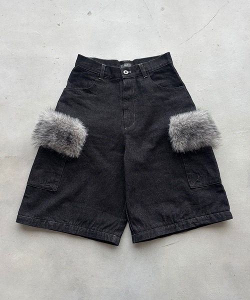 MandO(Auntie Rosa)(エムオー)の「4WAYファーヴィンテージデニムデタッチャブルパンツ/ハーフパンツ変更可(デニムパンツ・メンズ・ブラック/ダークブラック・MEDIUM/SMALL/LARGE)」の13枚目の写真