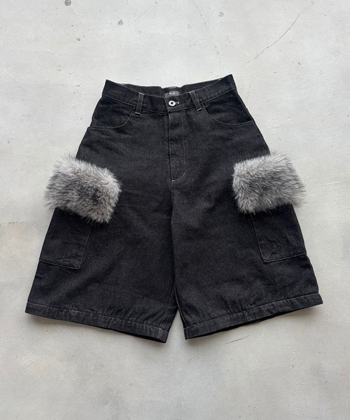 MandO(Auntie Rosa)(エムオー)の「4WAYファーヴィンテージデニムデタッチャブルパンツ/ハーフパンツ変更可(デニムパンツ・メンズ・ブラック/ダークブラック・MEDIUM/SMALL/LARGE)」の11枚目の写真