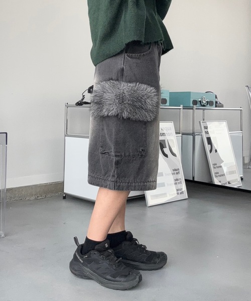 MandO(Auntie Rosa)(エムオー)の「4WAYファーヴィンテージデニムデタッチャブルパンツ/ハーフパンツ変更可(デニムパンツ・メンズ・ブラック/ダークブラック・MEDIUM/SMALL/LARGE)」の19枚目の写真