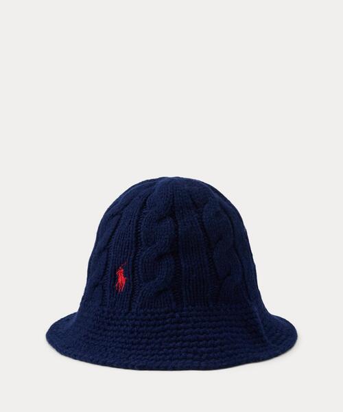 ケーブルニット ウールブレンド バケット ハット（ハット）｜POLO