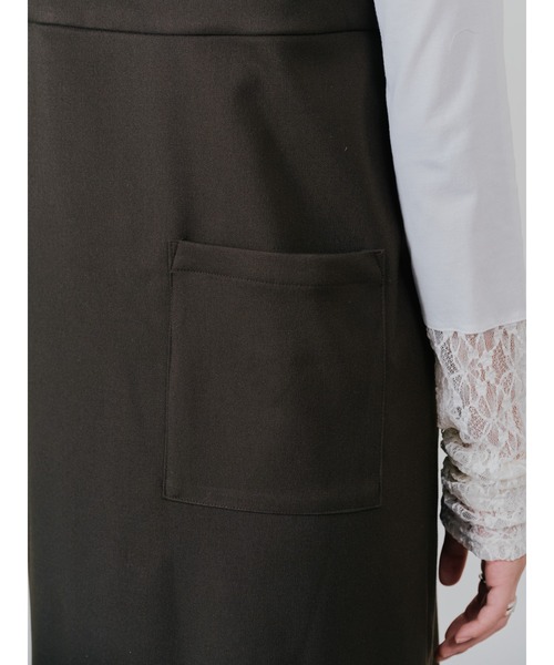 DOLLUPOOPS（ドールアップウップス）の「ヘムチェックサスペンダー付スカート（スカート・レディース・ブラウン/アイボリー・38）」の3枚目の写真