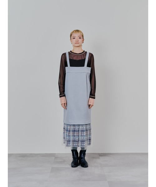DOLLUPOOPS（ドールアップウップス）の「ヘムチェックサスペンダー付スカート（スカート・レディース・ブラウン/アイボリー・38）」の20枚目の写真