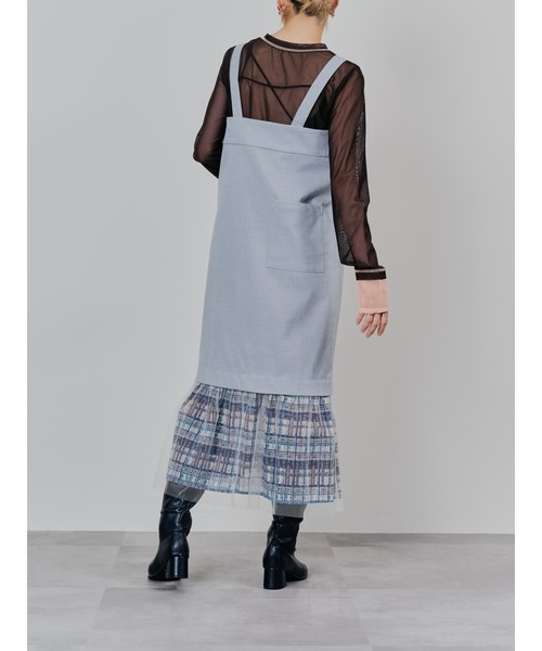 DOLLUPOOPS（ドールアップウップス）の「ヘムチェックサスペンダー付スカート（スカート・レディース・ブラウン/アイボリー・38）」の12枚目の写真