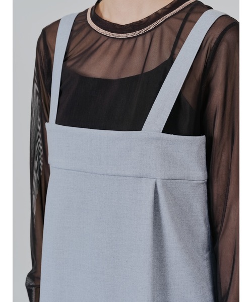 DOLLUPOOPS（ドールアップウップス）の「ヘムチェックサスペンダー付スカート（スカート・レディース・ブラウン/アイボリー・38）」の13枚目の写真