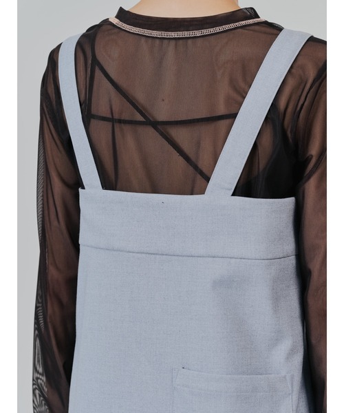 DOLLUPOOPS（ドールアップウップス）の「ヘムチェックサスペンダー付スカート（スカート・レディース・ブラウン/アイボリー・38）」の16枚目の写真