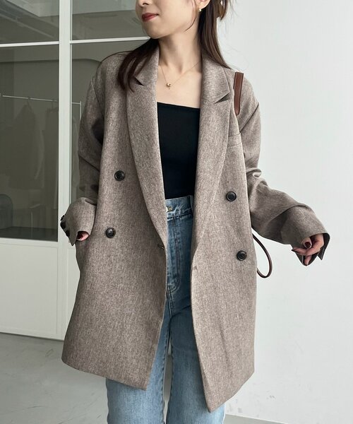 CAPRICIEUX LE'MAGE（カプリシューレマージュ）の「【CAPRICIEUX LE'MAGE×nanacoコラボ】ツイードジャケット（テーラードジャケット・レディース・グレイッシュベージュ/ベージュ・FREE）」の16枚目の写真