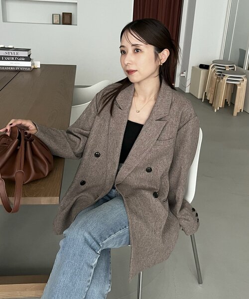 CAPRICIEUX LE'MAGE nanaco コラボ ツイードジャケット CAPRICIEUX LE'MAGE×nanacoコラボ】ツイードジャケット | CAPRICIEUX