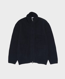 【UJOH HOMME / ウジョーオム】ZIP High Neck Knit