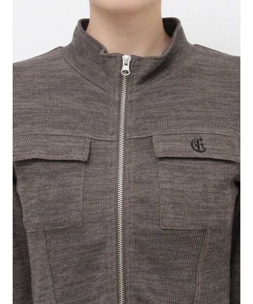 EVRIS（エヴリス）の「ワンポイントフロントジップポケットリブトップス（Tシャツ/カットソー・レディース・ブラック/グレー/レッド・FREE）」の5枚目の写真