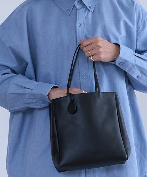 MADULI（マドゥリ）の「MADULI マドゥリ レザーペーパーバッグ(20539)（トートバッグ・メンズ・ブラック/ダークブラウン・FREE）」の5枚目の写真