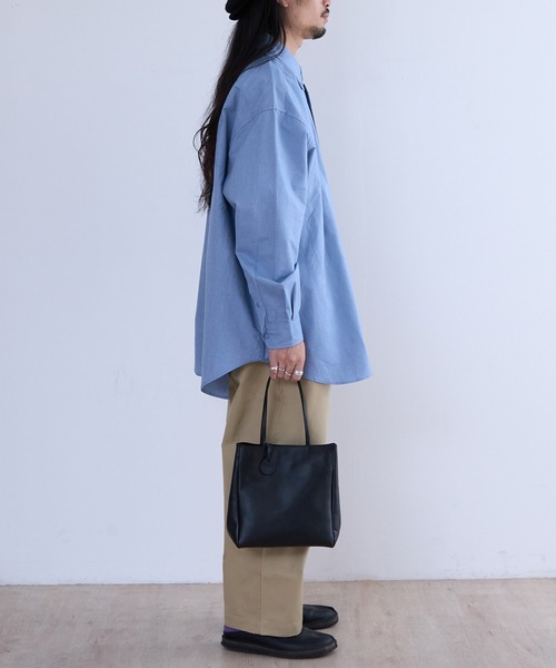 MADULI（マドゥリ）の「MADULI マドゥリ レザーペーパーバッグ(20539)（トートバッグ・メンズ・ブラック/ダークブラウン・FREE）」の3枚目の写真