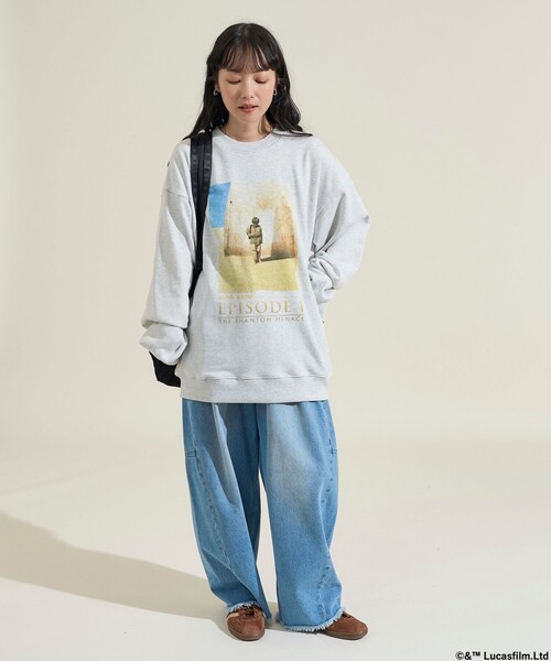 週末限定値下げ！新品スター・ウォーズ グラフィック ニット(サイズ48) セール】STARWARS/スターウォーズ(Graphic) ヴィンテージライク クルー
