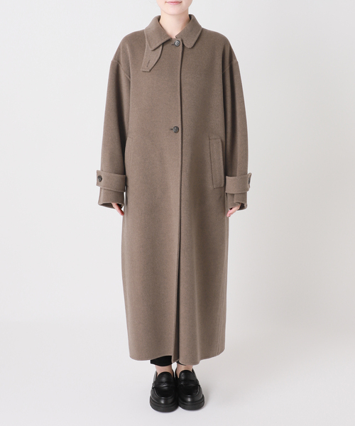 JOURNAL STANDARD(ジャーナルスタンダード)の「ヤクウールリバーバルカラーコート(ステンカラーコート・レディース・ブラウン/ネイビー・36/38)」の17枚目の写真