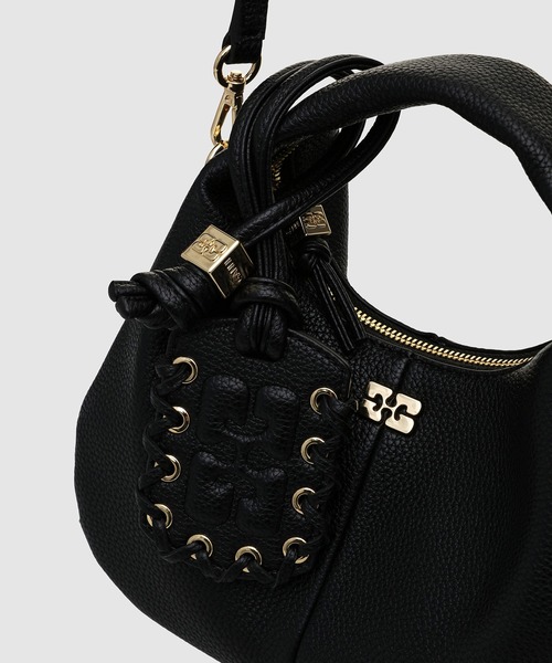 GANNI(ガニー)の「Hobo Mini Grained(ハンドバッグ・レディース・ブラック・ONESIZE)」の4枚目の写真