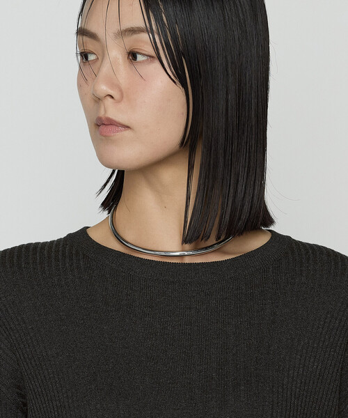 K.T KIYOKO TAKASE（キヨコタカセ）の「シルクコットン ベーシックニットプルオーバー（ニット/セーター・レディース・レッド/チャコール/ブルー・9号/11号）」の11枚目の写真