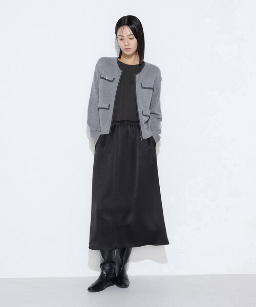 K.T KIYOKO TAKASE（キヨコタカセ）の「シルクコットン ベーシックニットプルオーバー（ニット/セーター・レディース・レッド/チャコール/ブルー・9号/11号）」の17枚目の写真