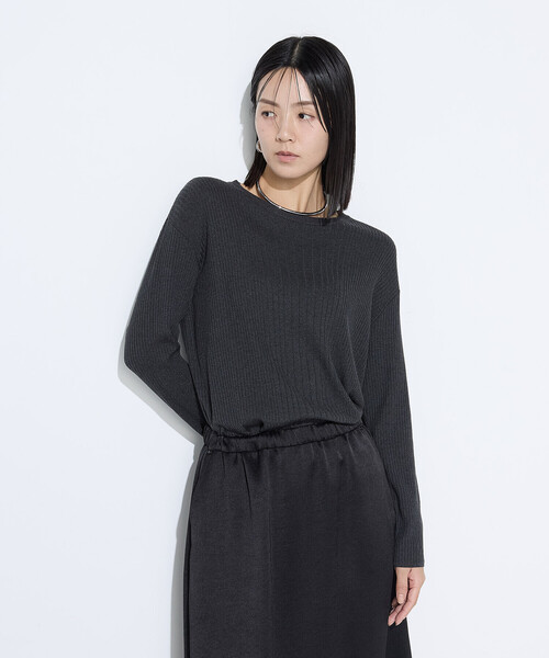 K.T KIYOKO TAKASE（キヨコタカセ）の「シルクコットン ベーシックニットプルオーバー（ニット/セーター・レディース・レッド/チャコール/ブルー・9号/11号）」の18枚目の写真