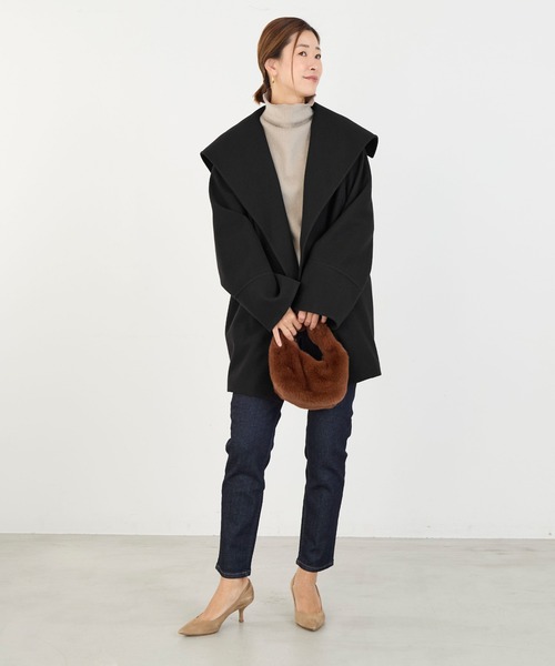 MICA&DEAL ウールコート MICA&DEAL｜テントショートウールコート