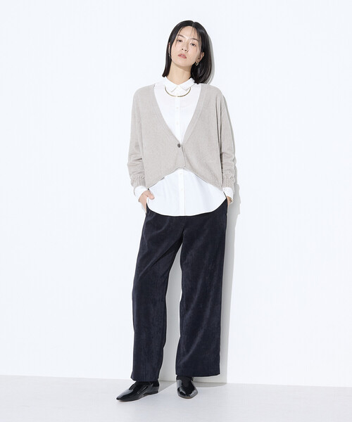 Gabardine K.T(ギャバジンケーティー)の「ストレッチモール マシュマロニットショートカーディガン(カーディガン/ボレロ・レディース・グレー/グレイッシュベージュ・9号)」の19枚目の写真