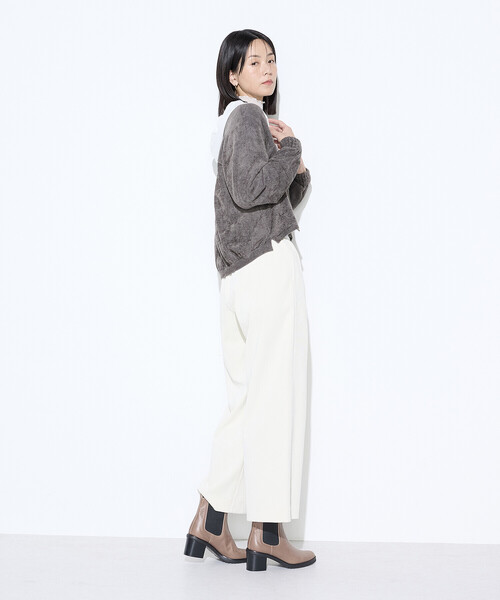 Gabardine K.T(ギャバジンケーティー)の「ストレッチモール マシュマロニットショートカーディガン(カーディガン/ボレロ・レディース・グレー/グレイッシュベージュ・9号)」の22枚目の写真