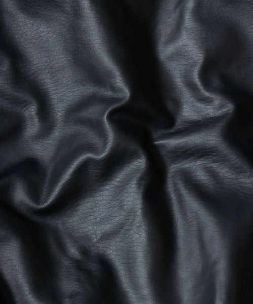 SITRY(シトリー)の「Synthetic Leather Zip Hoodie/フェイクレザー オーバーサイズ ブルゾン ジップパーカー フーディー(ブルゾン・メンズ・ブラック・L/LL/M)」の14枚目の写真