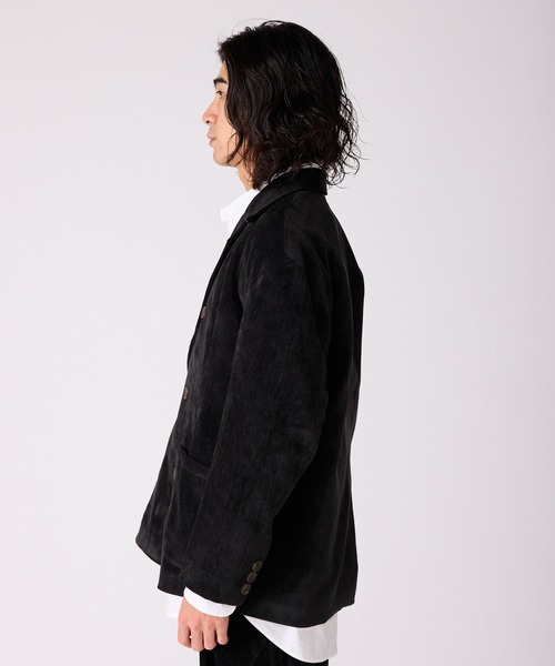 ベロア生地 ダブルテーラードジャケット（テーラードジャケット）｜ALL