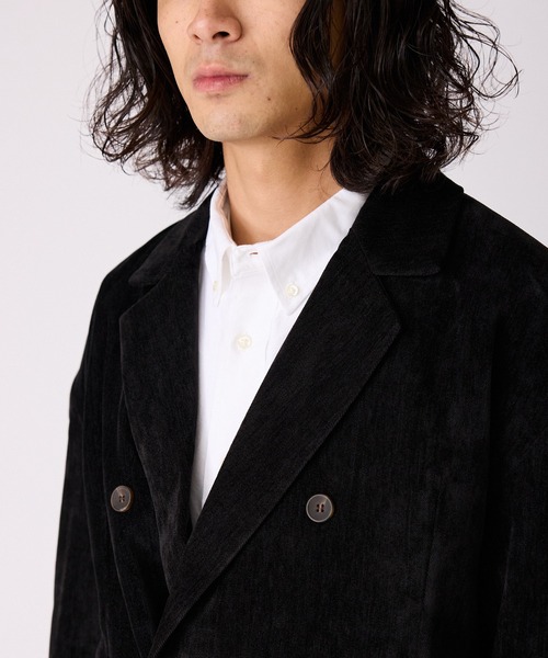 ベロア生地 ダブルテーラードジャケット（テーラードジャケット）｜ALL