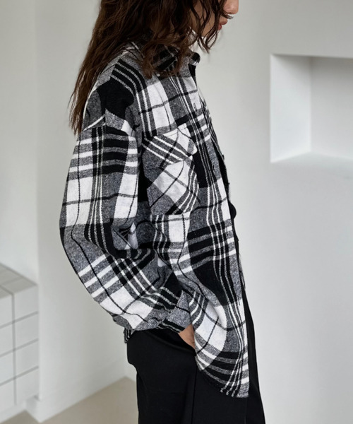 セール】【Good Riddance】オーバーサイズ チェック シャツ ジャケット