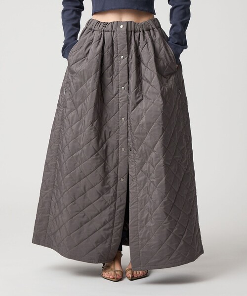 6（ロク）の「＜6(ROKU)＞キルティング スカート（スカート・レディース・ダークグレー/ライトブルー・36/38）」の6枚目の写真