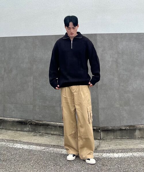 AGOD（エージーオーディー）の「ワイドビッグポケットコットンカーゴバンディングパンツ[ベージュ]（その他パンツ・メンズ・その他・LARGE/X-LARGE/SMALL/MEDIUM）」の7枚目の写真