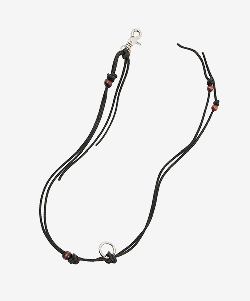 スエードキーチェーンネックレス ブラック