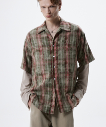 RSSC（アールエスエスシー）の「DYED CHECK LAYERED SHIRT - KHAKI（シャツ/ブラウス）」