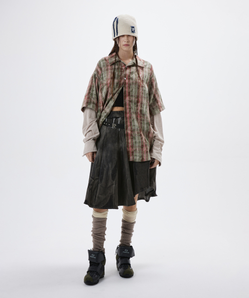 RSSC(アールエスエスシー)の「DYED CHECK LAYERED SHIRT - KHAKI(シャツ/ブラウス・レディース・その他・2)」の9枚目の写真