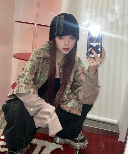 RSSC(アールエスエスシー)の「DYED CHECK LAYERED SHIRT - KHAKI(シャツ/ブラウス・レディース・その他・2)」の10枚目の写真