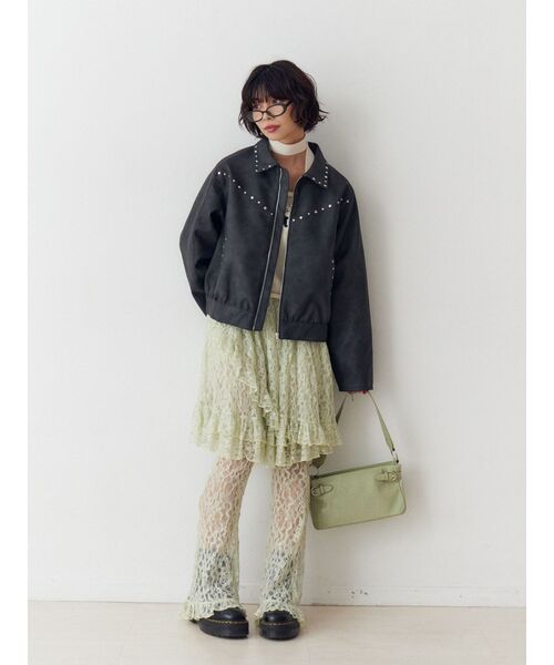 jouetie（ジュエティ）の「ベルトカラーハンドバッグ（ハンドバッグ・レディース・グリーン/ブラック・FREE）」の10枚目の写真