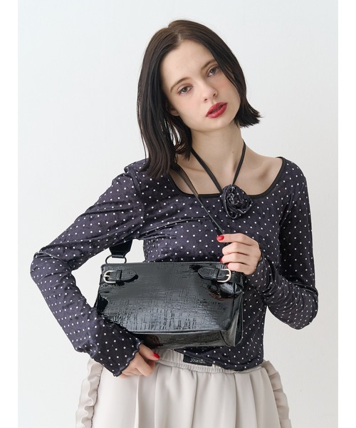 jouetie（ジュエティ）の「ベルトカラーハンドバッグ（ハンドバッグ・レディース・グリーン/ブラック・FREE）」の15枚目の写真