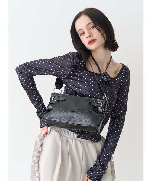 jouetie（ジュエティ）の「ベルトカラーハンドバッグ（ハンドバッグ・レディース・グリーン/ブラック・FREE）」の17枚目の写真