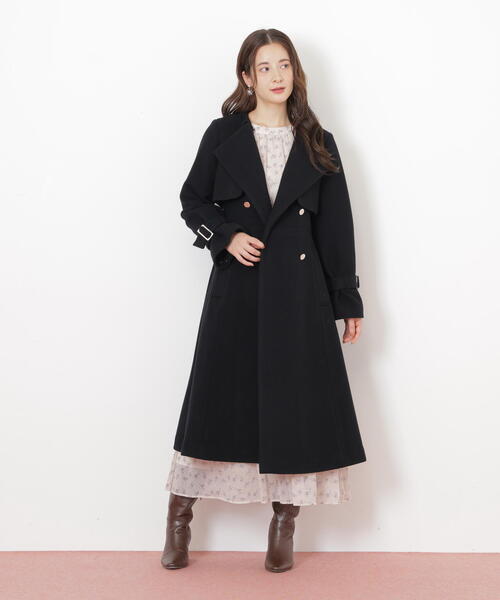 ◇ノーカラードレストレンチコート（トレンチコート）｜JILL by JILL