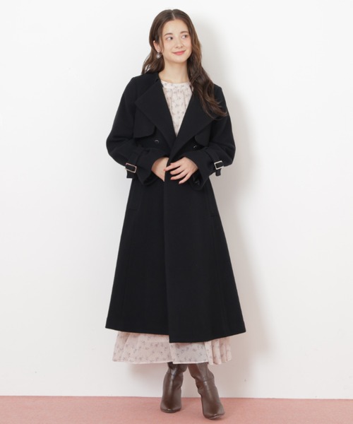 未使用タグ付き☆JILLSTUART　ジルスチュアート　コート　ブラック　M ◇ノーカラードレストレンチコート（トレンチコート）｜JILL by JILL